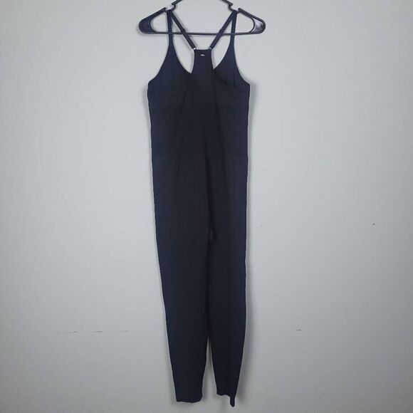 Pink Active Womens Athletic Jumpsuit Black XL One Piece Sleeveless Cat Suit - Picture 2 of 6